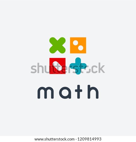 Simple Math Education logo designs concept vector