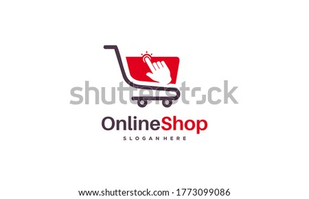 Online Shop Logo Designs Template vector, Simple Shopping logo