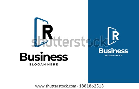 R-Initial Phone Logo designs, Phone Shop logo designs, Modern Phone logo designs vector icon