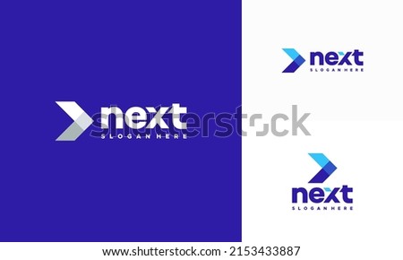 Modern Next Logo designs concept vector, Arrow logo designs concept