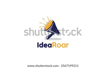 Idea Roar Logo Design Featuring A Megaphone