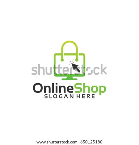 Online Shop Logo designs Template, Vector illustration