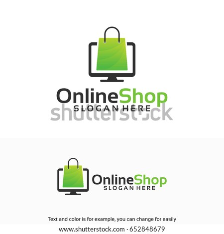 Modern Online Shop Logo designs Template