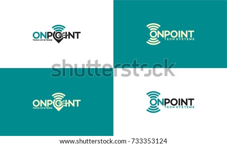 map pointer and wifi logo combination. GPS locator and signal symbol vector