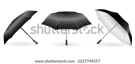 set of realistic mini umbrella in various type.