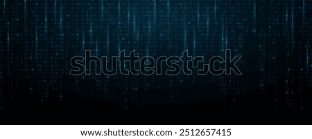 Binary data software programming code background. Random 0 and 1 numbers of program code. Digital data technology concept. Vector Illustration. EPS 10.