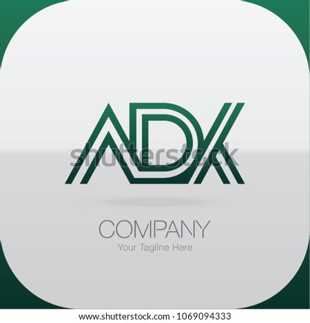 Logo Letter Combinations A, D and K. 3 Letter Combinations