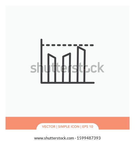 Bar baseline diagram graphic Icon Vector Illustration