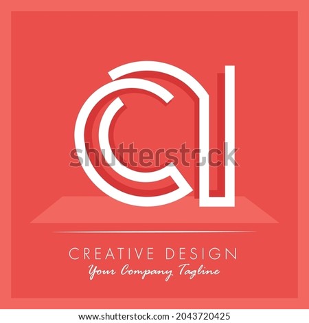 Initial letter CI Letter Logo Design. Creative Modern C I Letters icon vector Illustration. CI Letter Logo Concept Ready For Use. Initial letter  Stock fotó © 