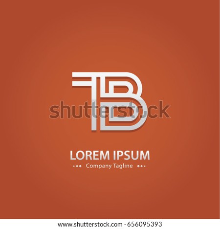 Abstract Logo Design Combinations Letter of  T and B
