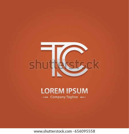Abstract Logo Design Combinations Letter of  T and C