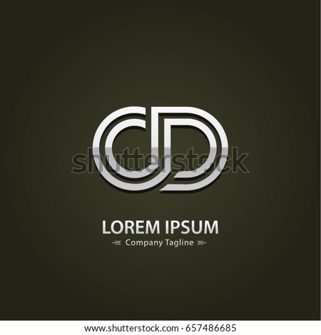 Abstract Logo Design Combinations Letter of  C and D