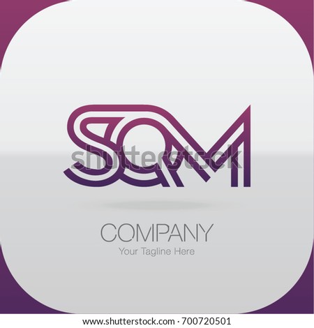Logo Letter Combinations S, Q and M. 3 Letter Combinations