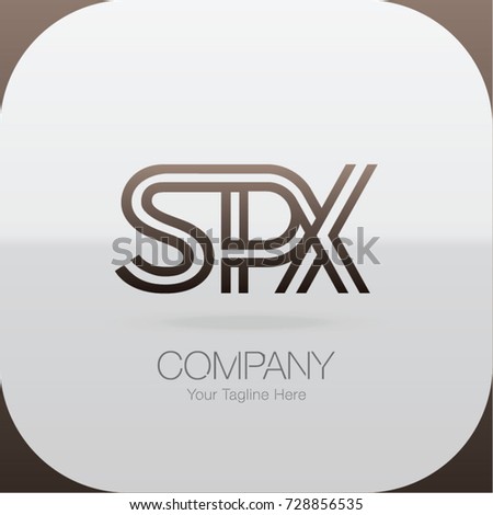 Logo Letter Combinations S, P and X. 3 Letter Combinations