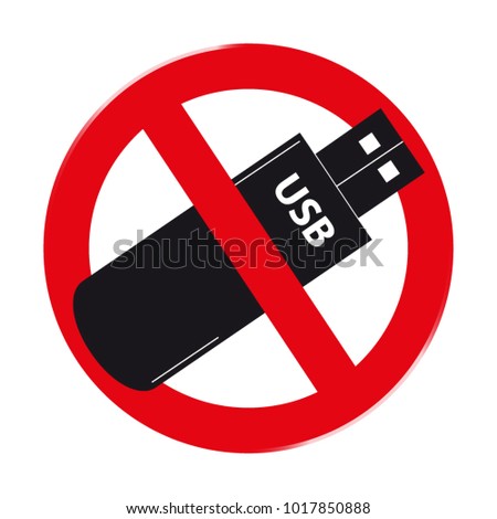 Do Not Use Usb Pendrive Stick Symbol - Transparent Background