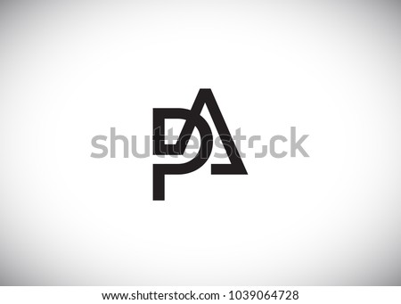 initial letter logo pa, ap, logo template