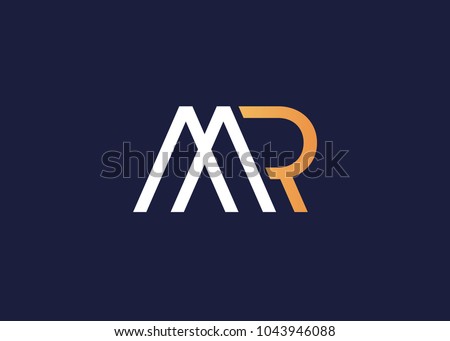 initial letter logo mr, rm, logo template Imagine de stoc © 