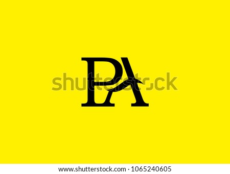 initial letter logo PA, AP, logo template