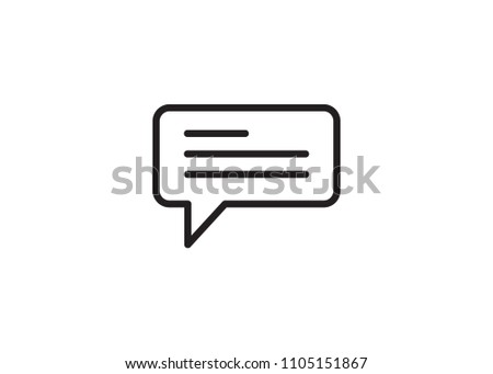 Chat Box Icon Outline Vector