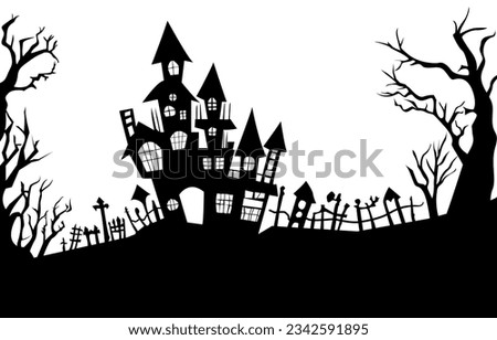 Similar – Image, Stock Photo haunted house Facade