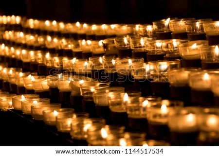 Similar – Image, Stock Photo candles Funeral service