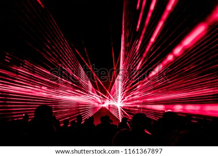 Similar – Foto Bild Rote Lasershow-Nachtlebensclubbühne mit Partypeople