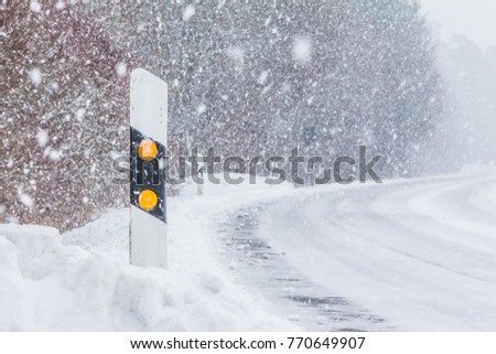 Similar – Image, Stock Photo lane change | ice age