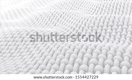 Similar – Image, Stock Photo fragment of knitted fabric from light brown wool of a sheep