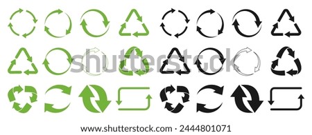 Recycle vector icons. Recycle sign or symbol