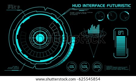 Concept Hud Interface Futuristic. Illustration vector.
