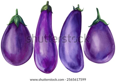 Foto Bild Aubergine auf lebhaftem violettem Hintergrund