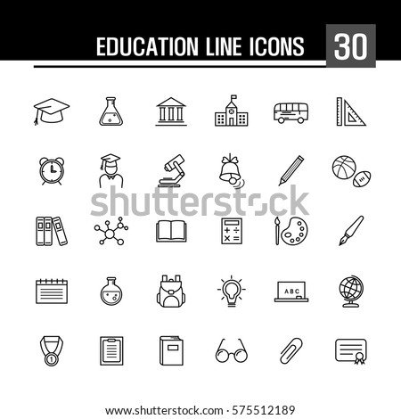 Education Line Icons