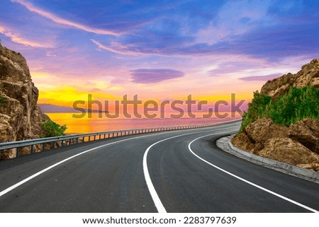 Similar – Image, Stock Photo coastal road