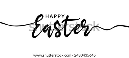 Happy Easter calligraphy lettering . Happy Easter text banner