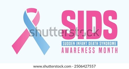 SIDS Sudden Infant Death Syndrome Awareness Month Every October Vector Template design 