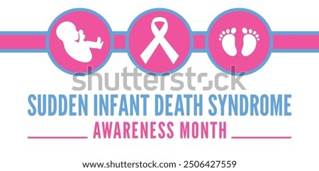 SIDS Sudden Infant Death Syndrome Awareness Month Every October Vector Template design 