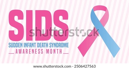 SIDS Sudden Infant Death Syndrome Awareness Month Every October Vector Template design 