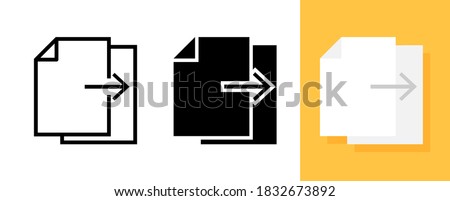 Copy or Duplicate Flat icon, Vector and Illustration.