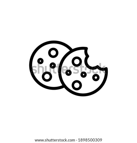 Simple cookies vector line style icon