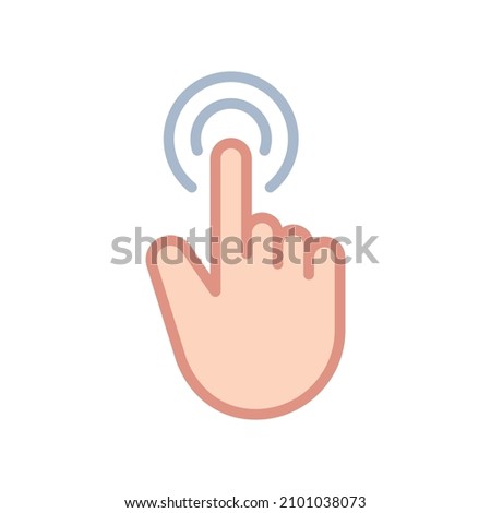 Finger touch, icon, Vector, Illustration.