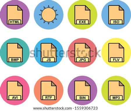 12 Universal icon sheet for your project. File Formats.
   