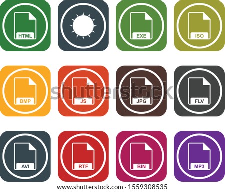 12 Universal icon sheet for your project. file formats.
   