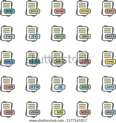 File Format Icon set for web and mobile applications
      