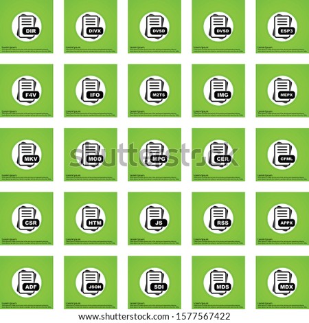 File Format Icon set for web and mobile applications
      