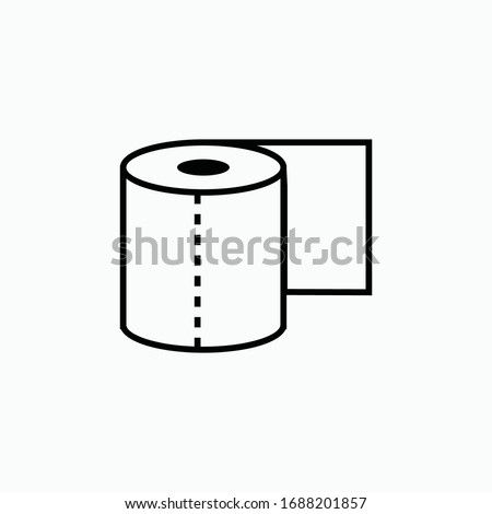 toilet paper icon vector sign symbol isolated