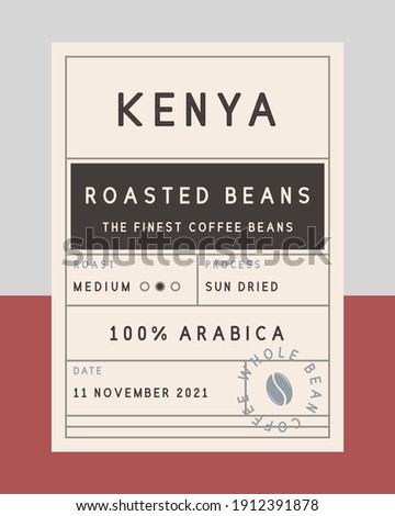 Vintage old label template. Coffee vintage packaging design. label, tag, sticker design for packaging. Roasted beans label. Vector illustration
