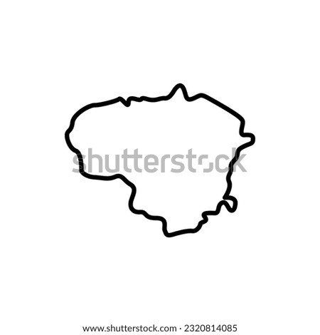 Lithuania map icon. Lithuania outline map. Simple icon for web design, typography. Vector illustration