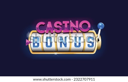 Casino logo, sign. Casino slots machine template. Gamble, Casino, Slots design. Vector illustration