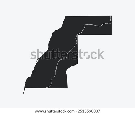 Western Sahara map isolated on white background. Map of Western Sahara. Vector illustration