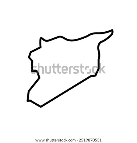 Syria map icon. Syria outline map. Simple icon design. Vector illustration